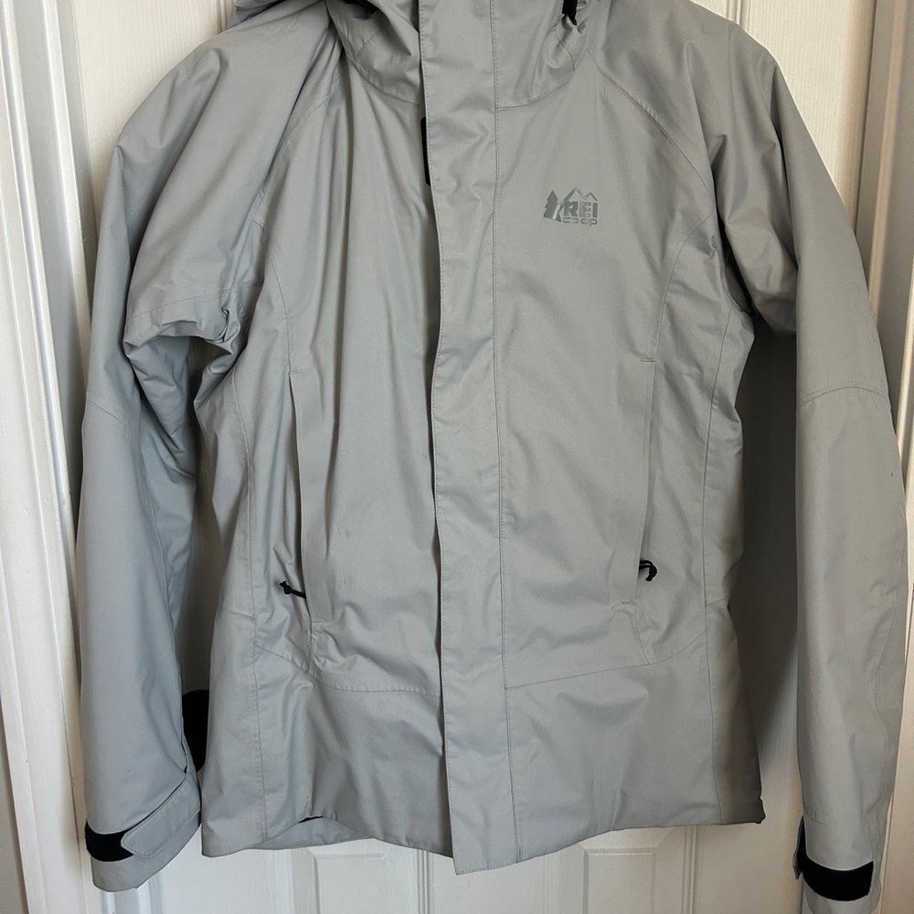 REI Gray Hooded Jacket